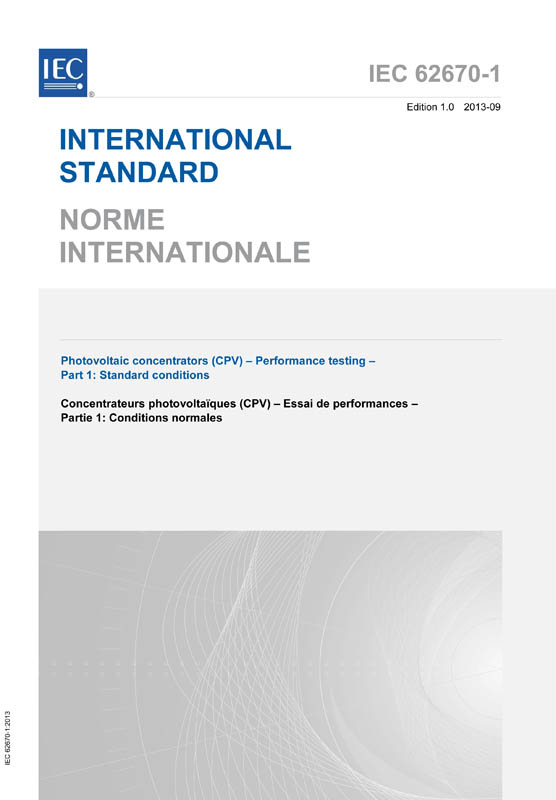 Cover IEC 62670-1:2013